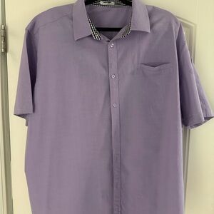 Casual Lavender Button Down Shirt for Men
